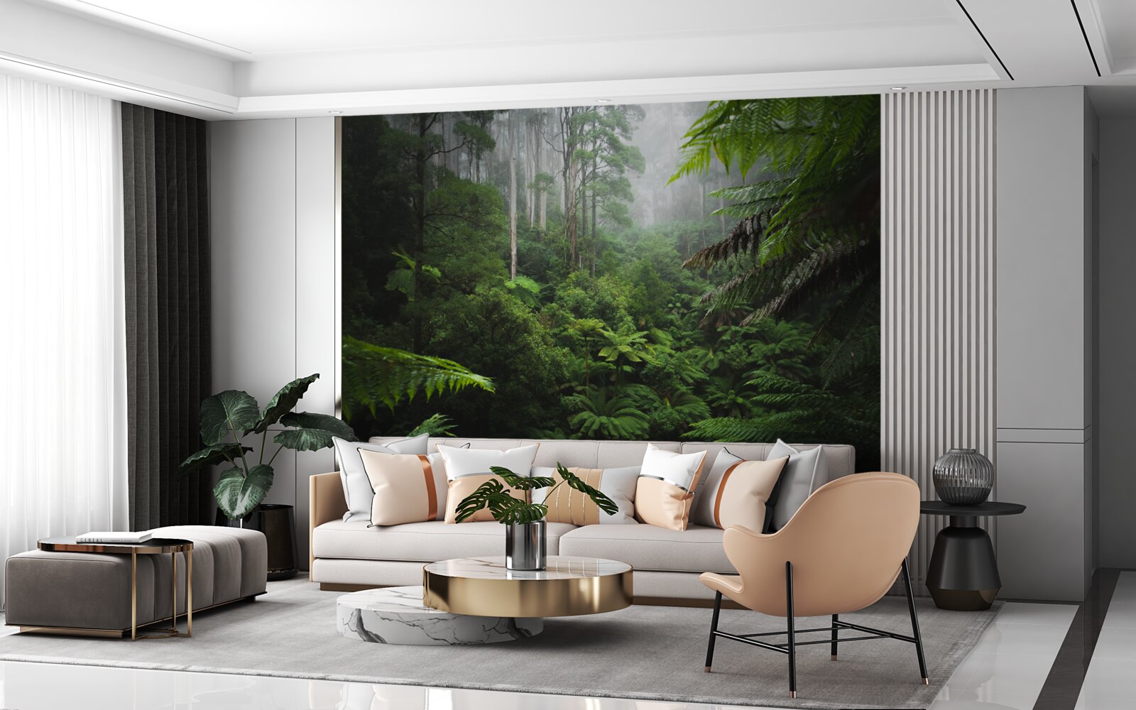 Fototapeta hustý smaragdový les