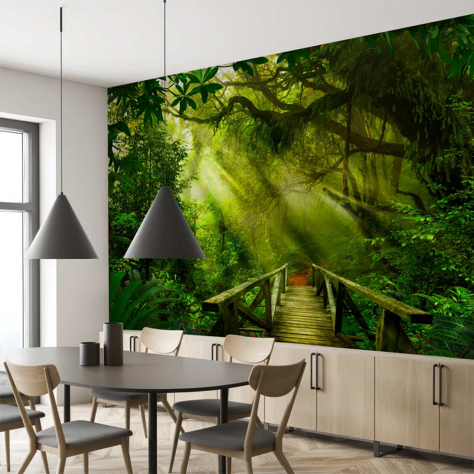 Fototapeta most hlboko v lese