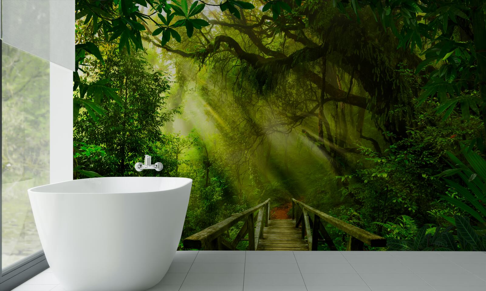 Fototapeta most hlboko v lese