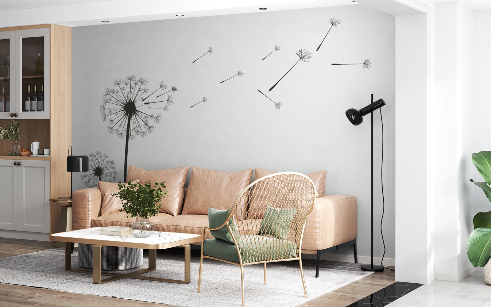 Fototapeta opadané púpavy odlietajú