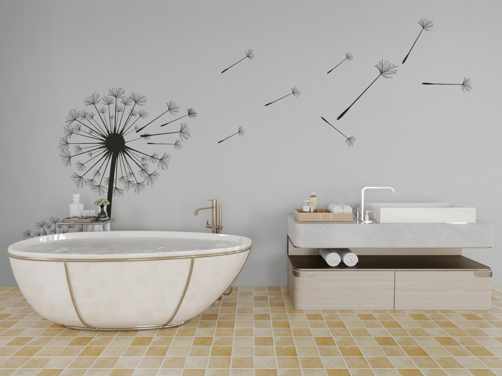 Fototapeta opadané púpavy odlietajú