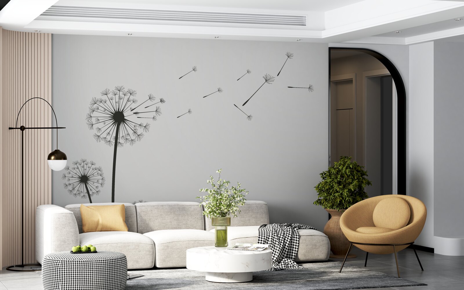 Fototapeta opadané púpavy odlietajú