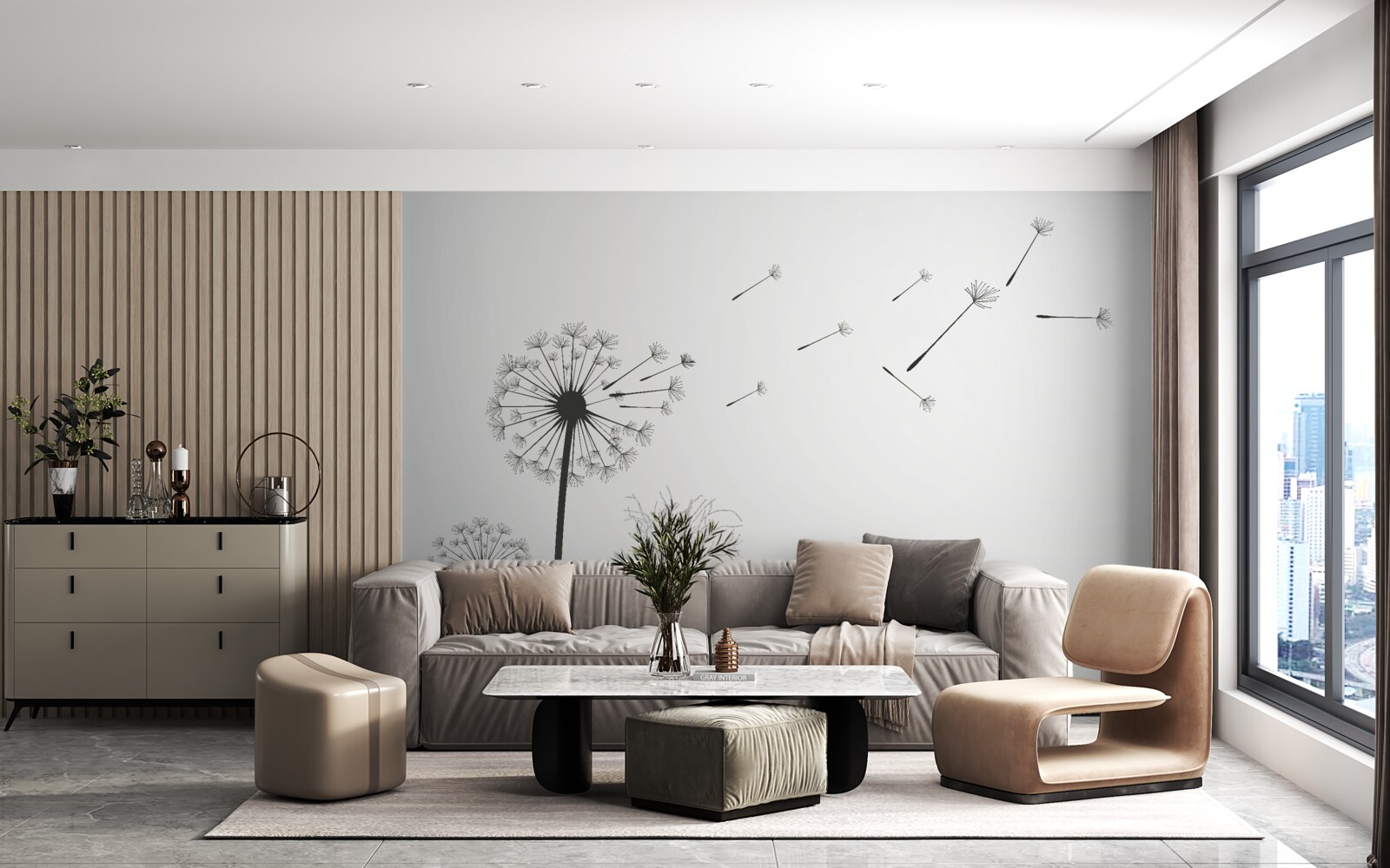 Fototapeta opadané púpavy odlietajú