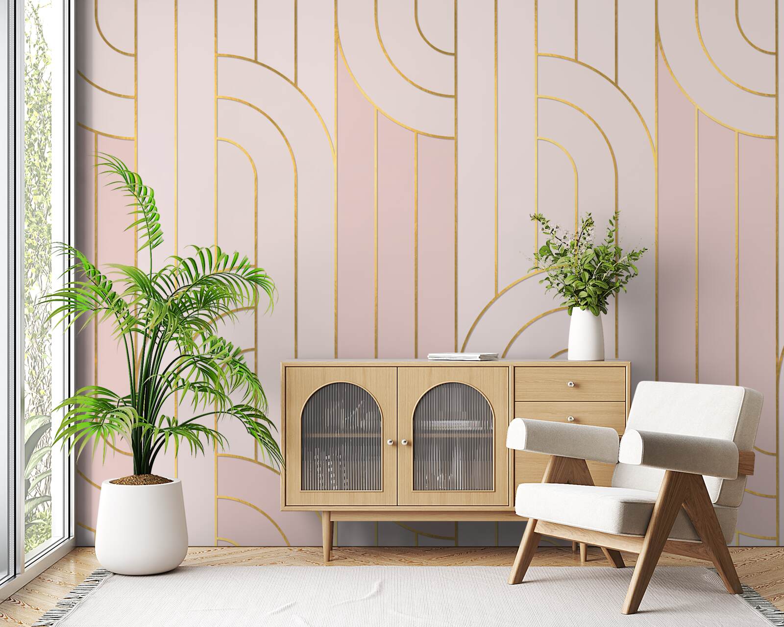 Fototapeta jemné ružové línie