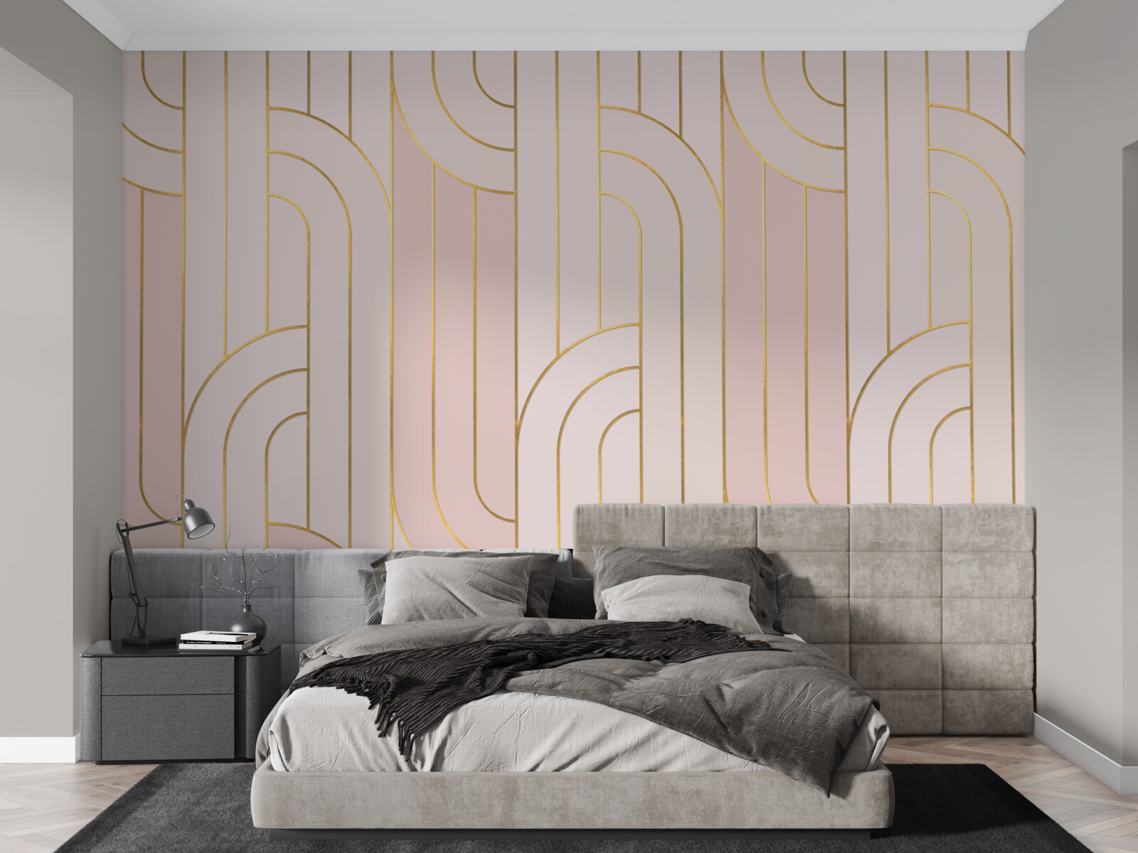 Fototapeta jemné ružové línie