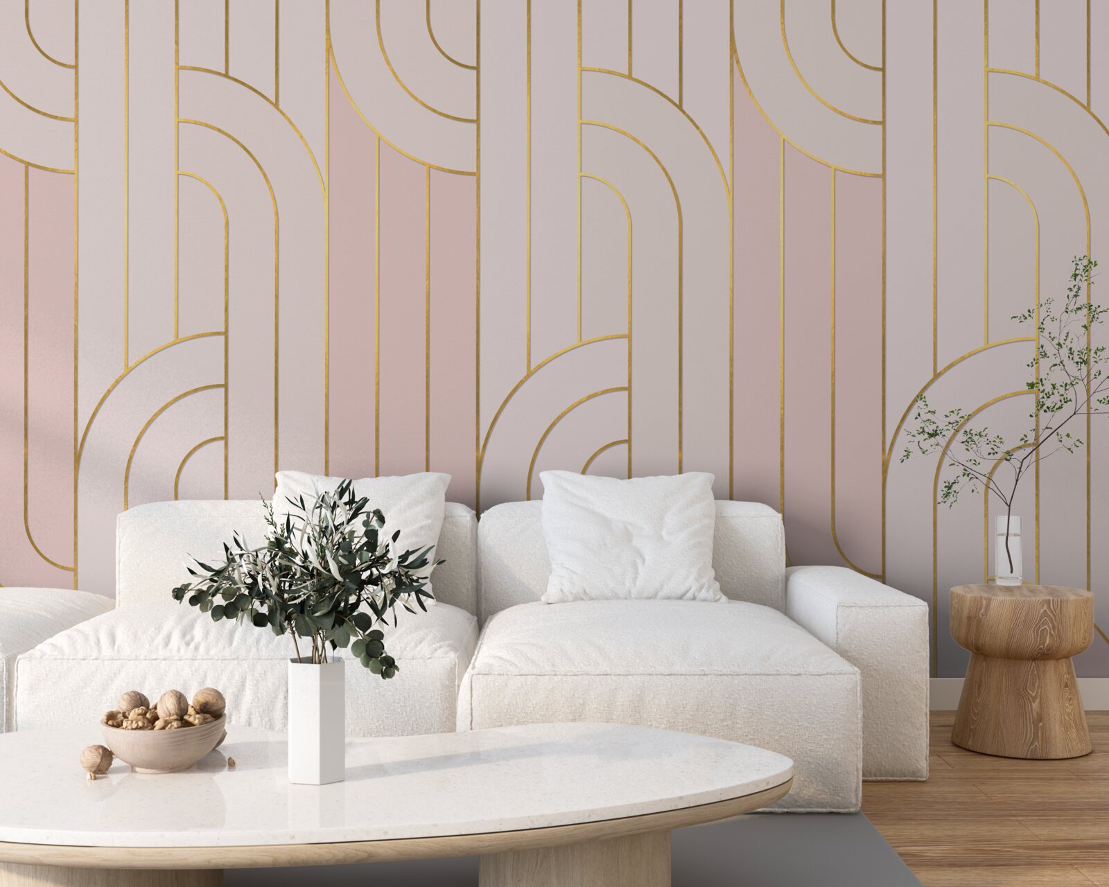 Fototapeta jemné ružové línie