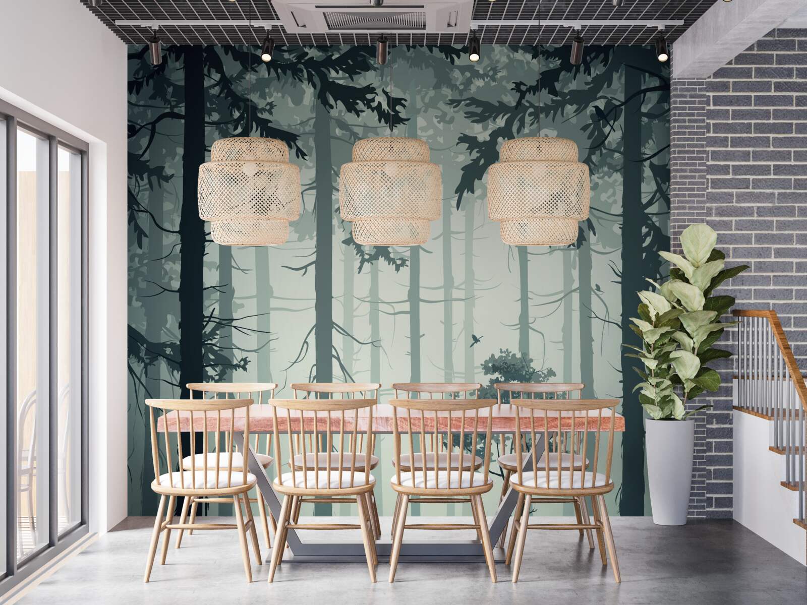 Fototapeta les zahalený v tajomnej hmle