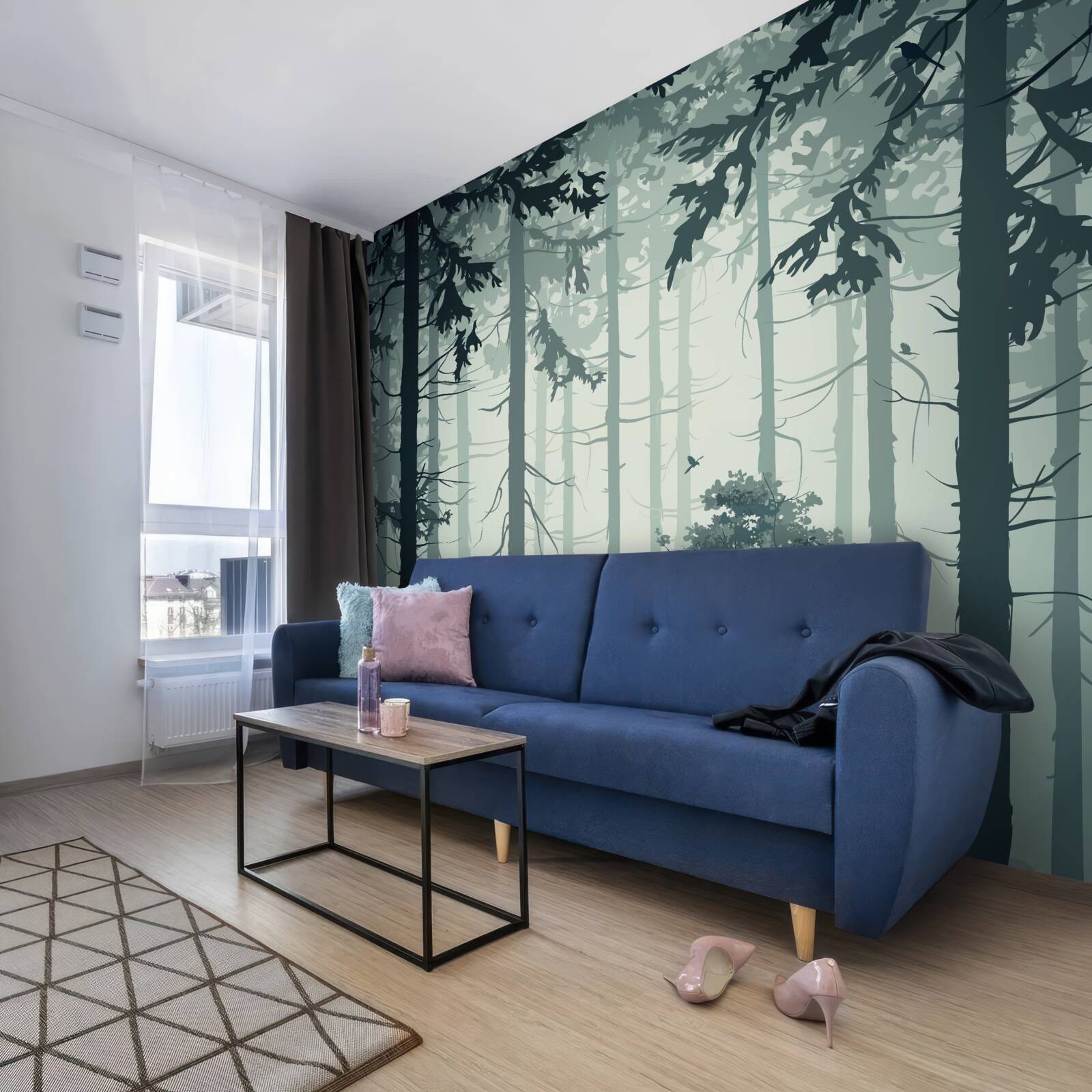 Fototapeta les zahalený v tajomnej hmle