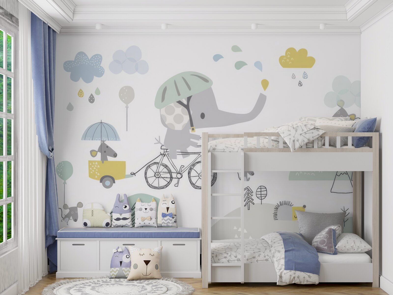 Fototapeta iné zvieratá a slon na bicykli