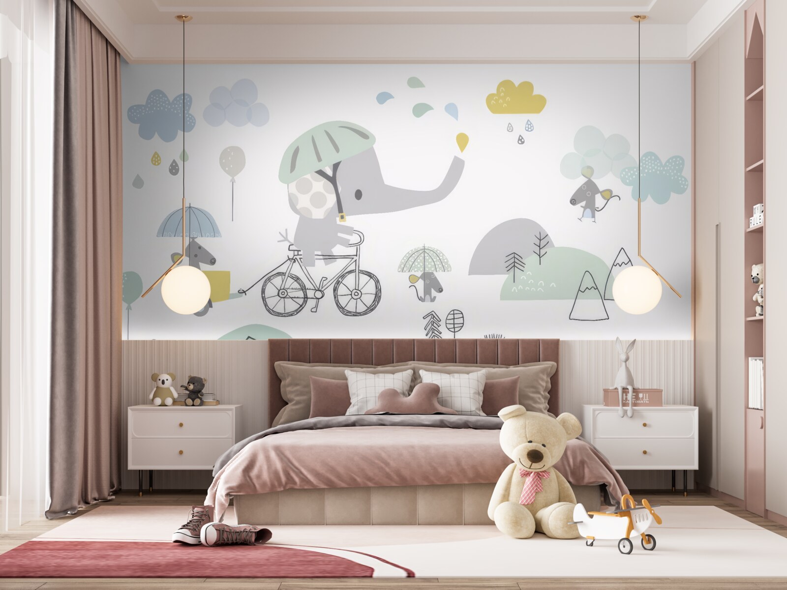 Fototapeta iné zvieratá a slon na bicykli