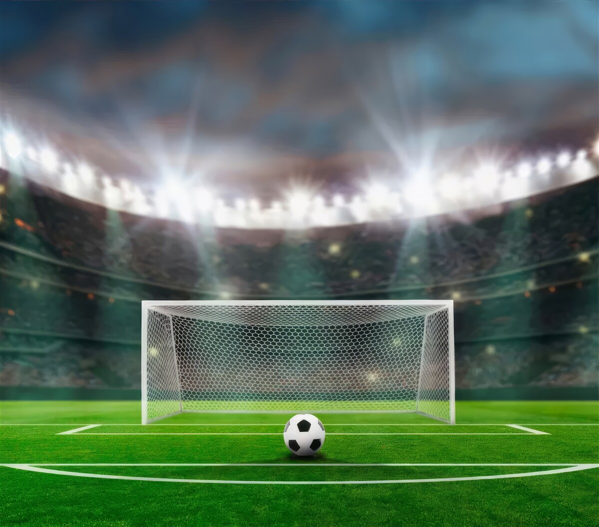 Fototapeta na ihrisku je lopta vedľa brány