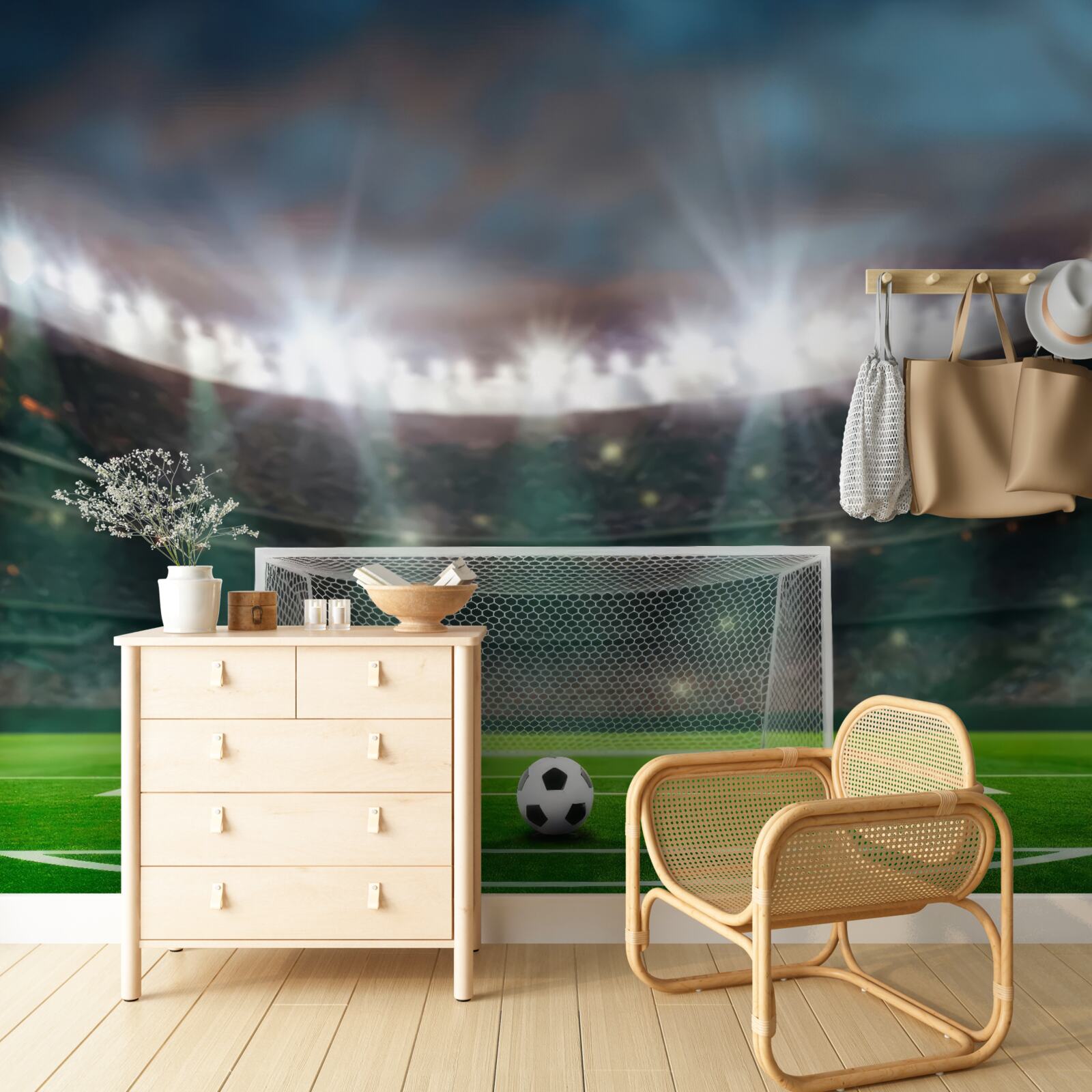 Fototapeta na ihrisku je lopta vedľa brány