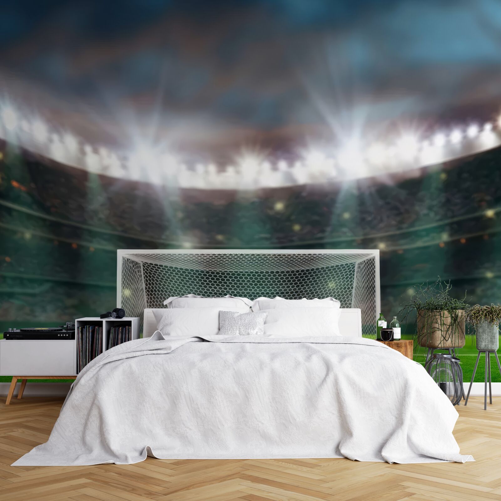 Fototapeta na ihrisku je lopta vedľa brány