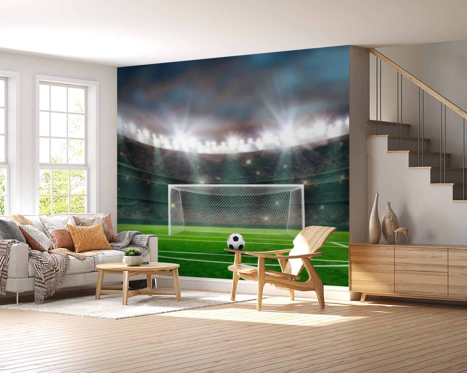 Fototapeta na ihrisku je lopta vedľa brány