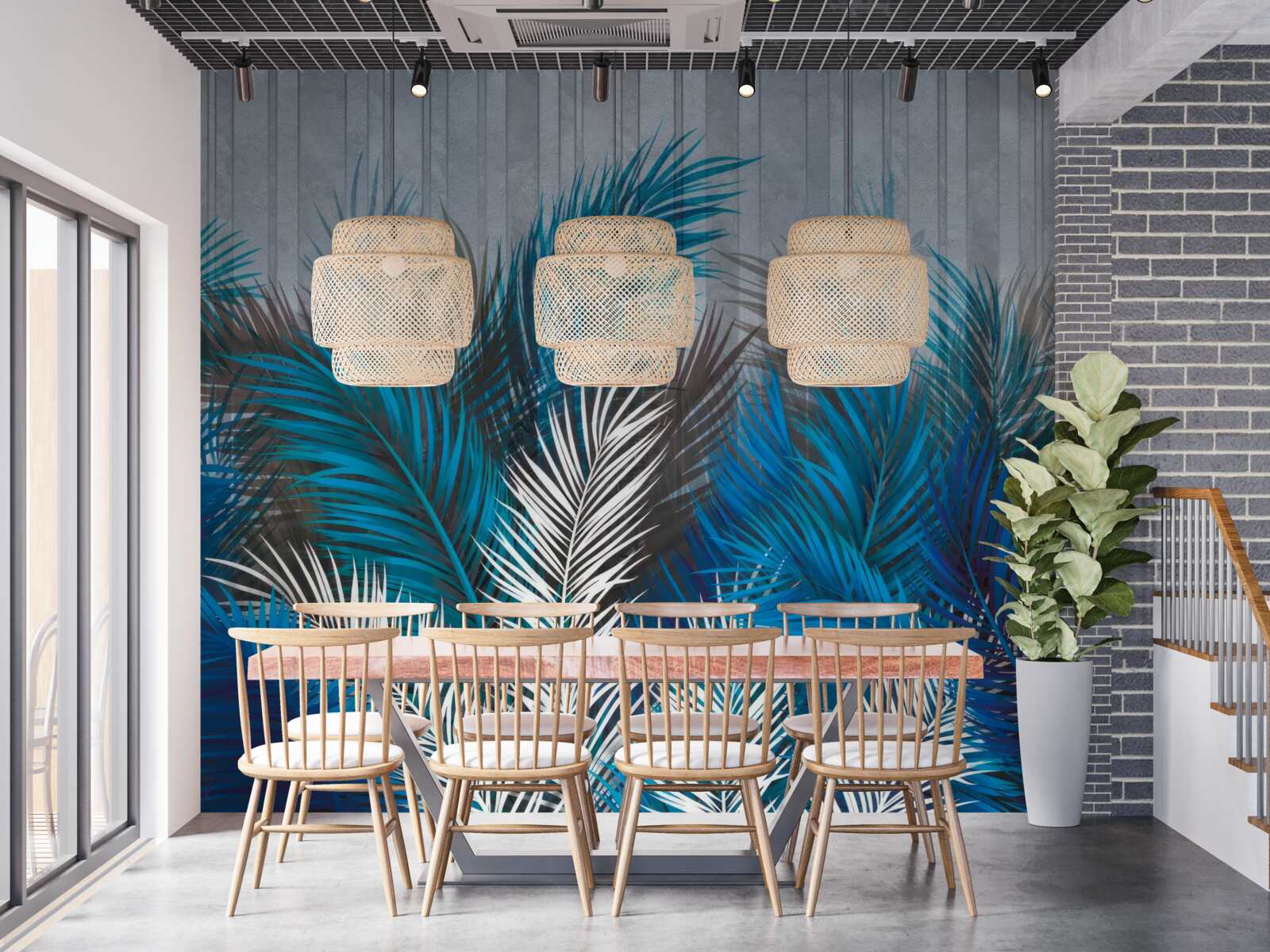 Fototapeta listy paprade v rôznych farbách