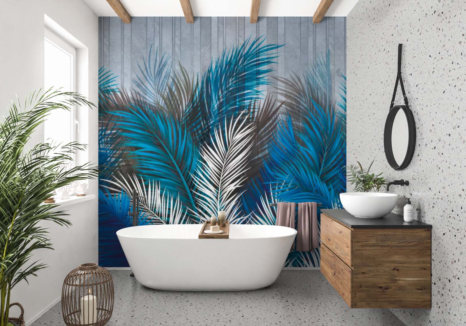 Fototapeta listy paprade v rôznych farbách