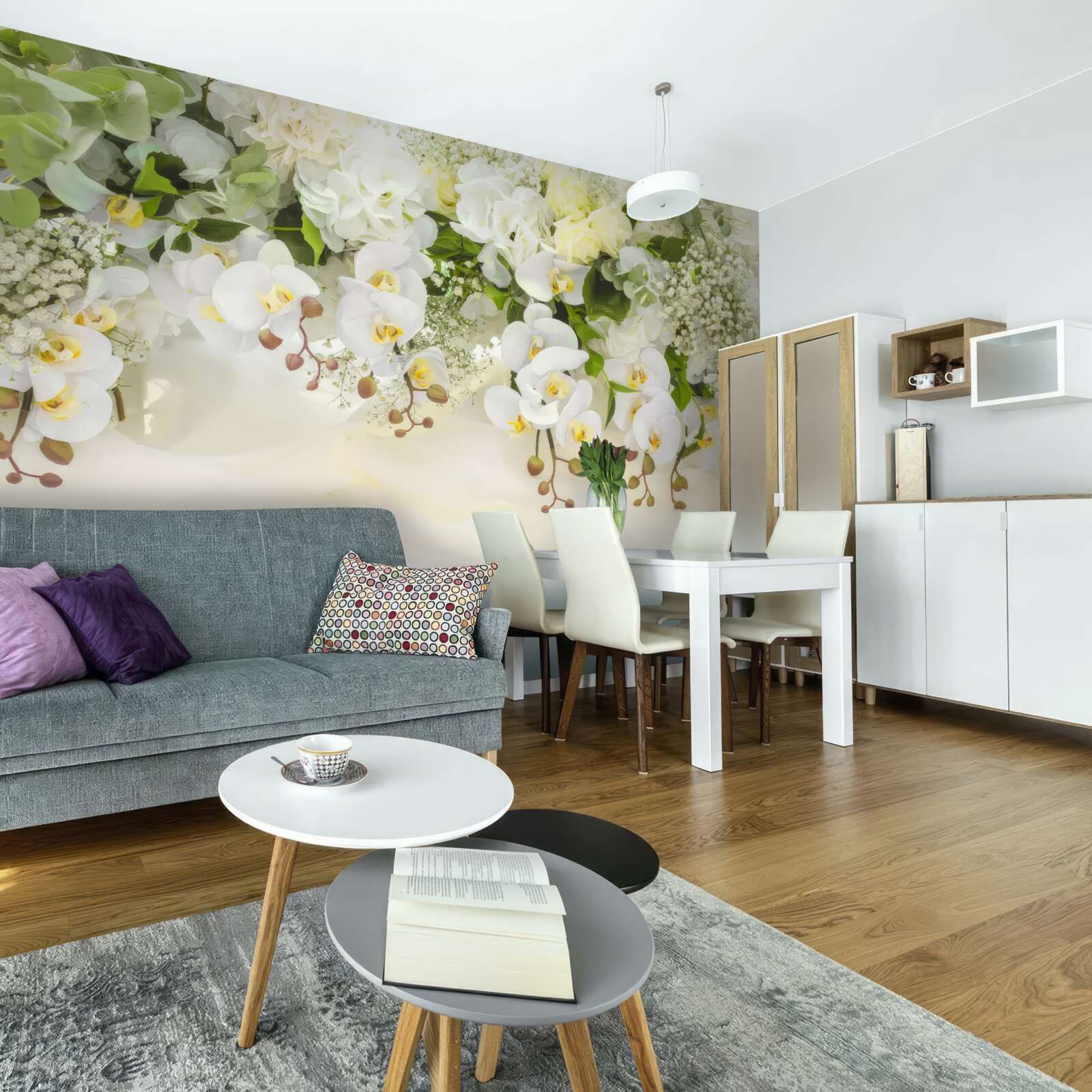 Fototapeta biele orchidey visia