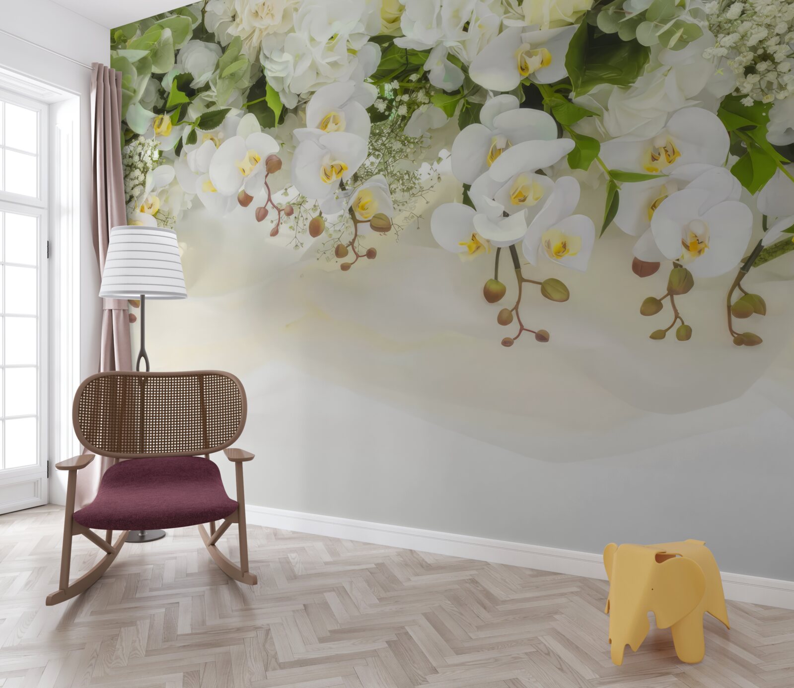 Fototapeta biele orchidey visia