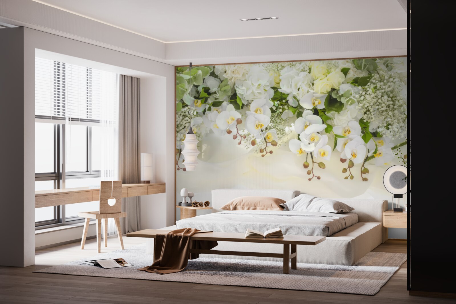 Fototapeta biele orchidey visia