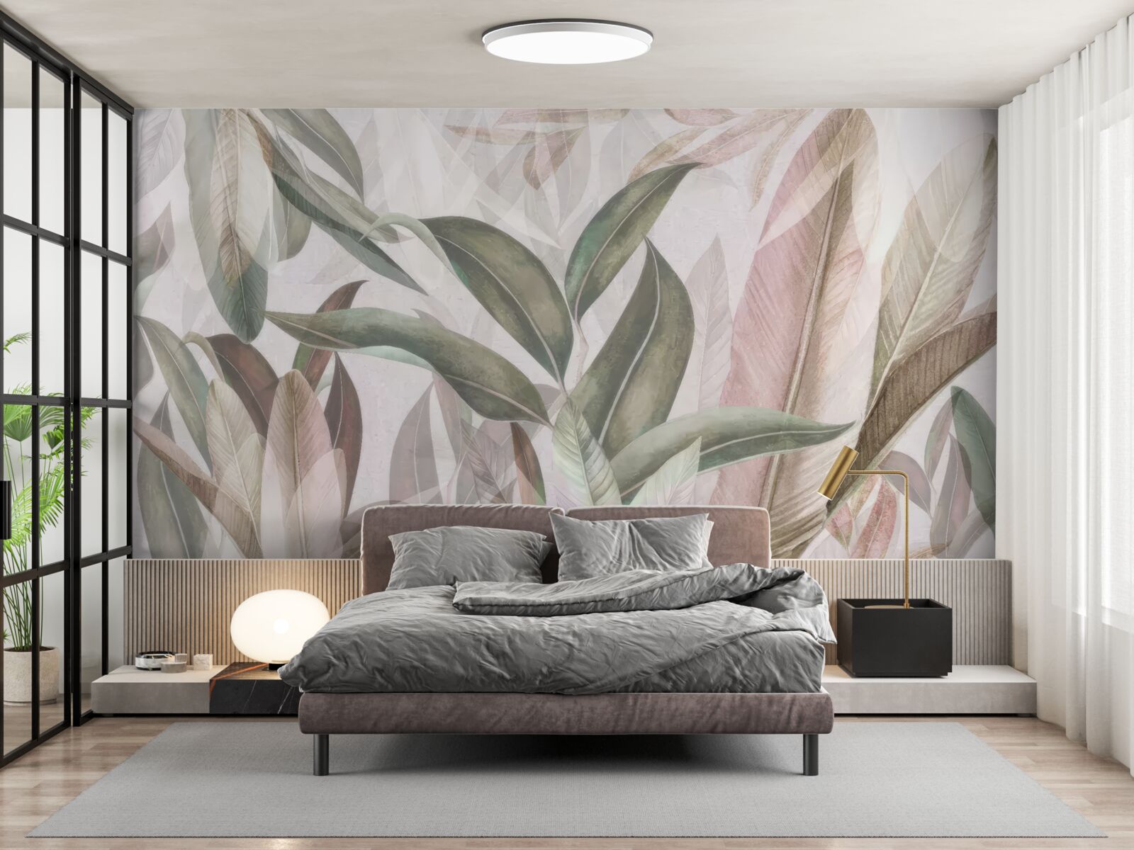 Fototapeta listy rôznych tvarov a typov zobrazené na fotografii