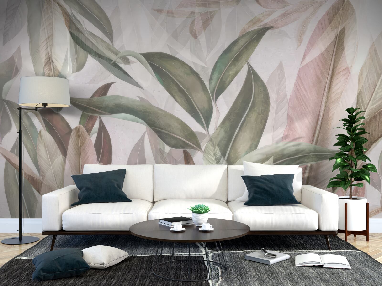 Fototapeta listy rôznych tvarov a typov zobrazené na fotografii