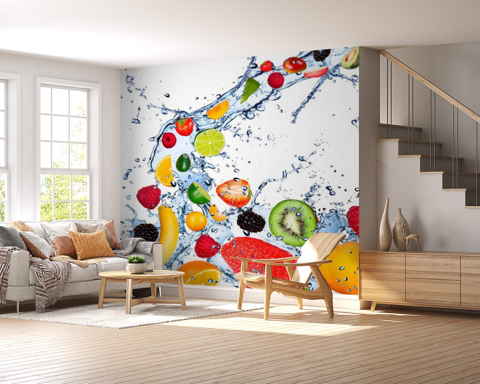 Fototapeta nakrájajte ovocie a vložte ho do vody