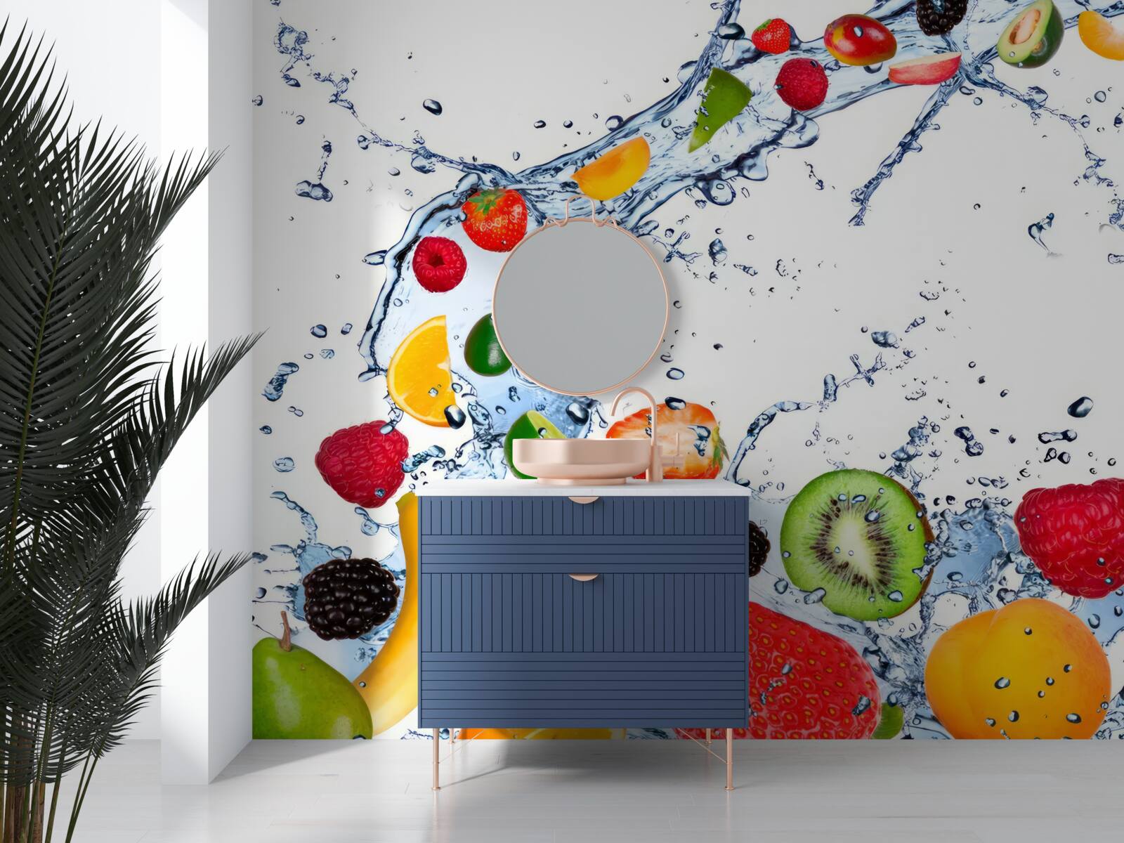 Fototapeta nakrájajte ovocie a vložte ho do vody