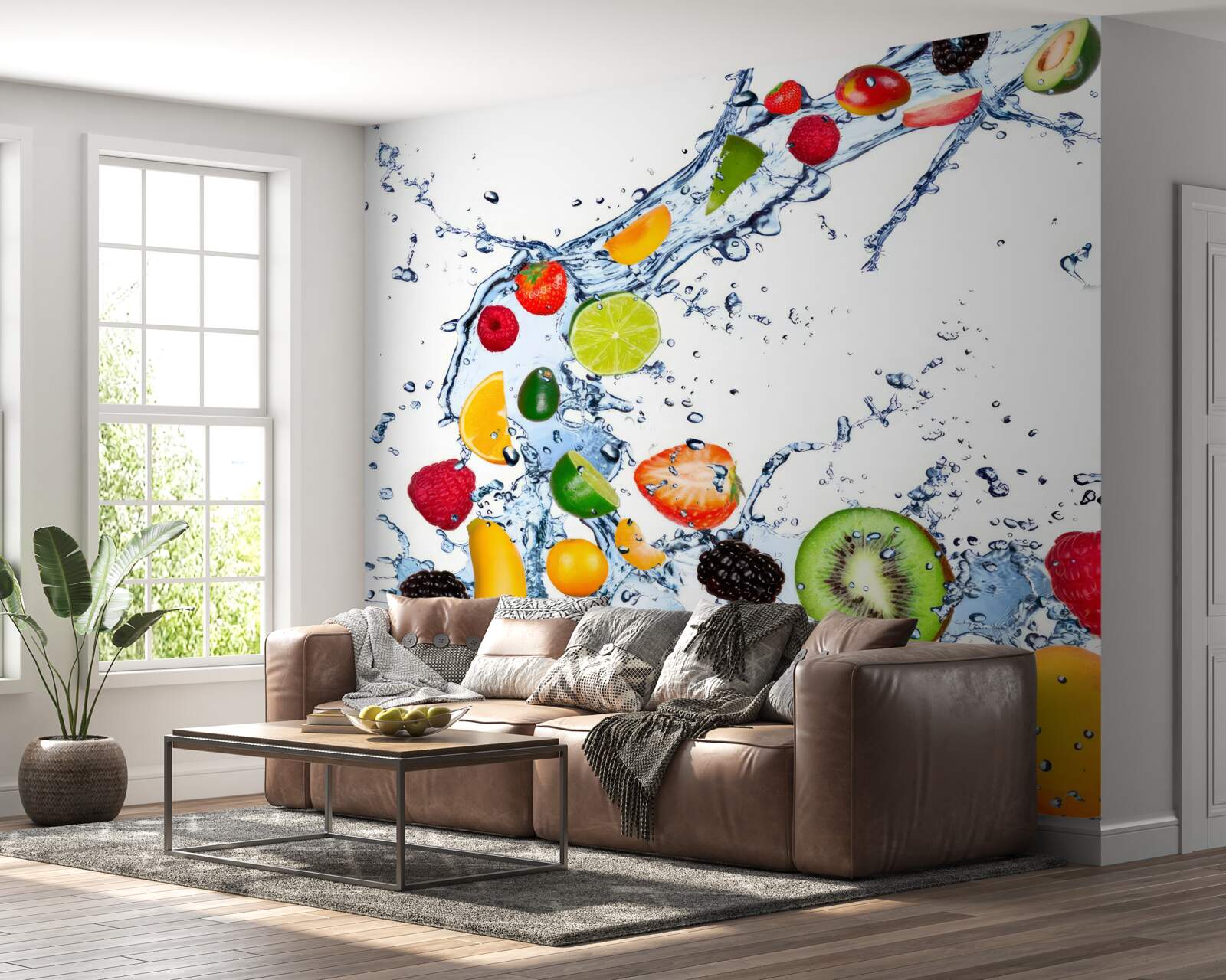 Fototapeta nakrájajte ovocie a vložte ho do vody