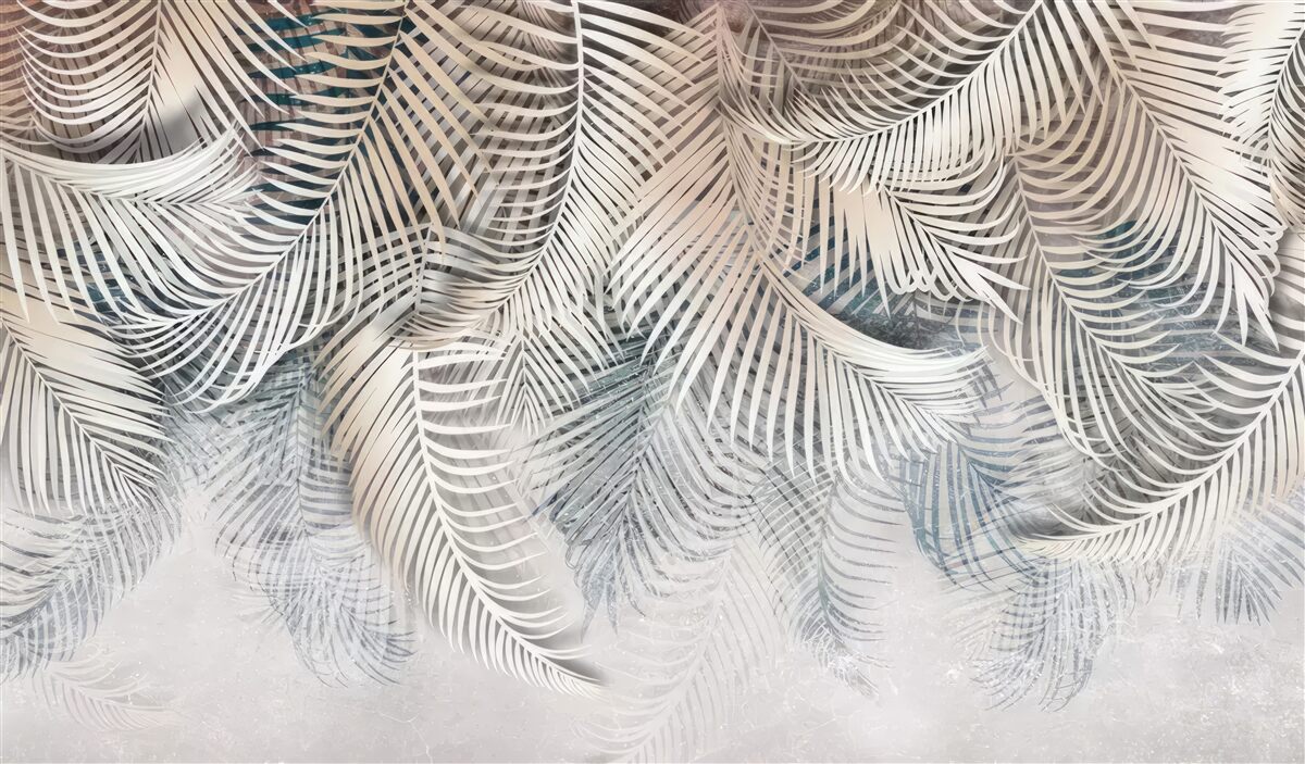 Fototapeta listy paprade sú svetlé a hnedé