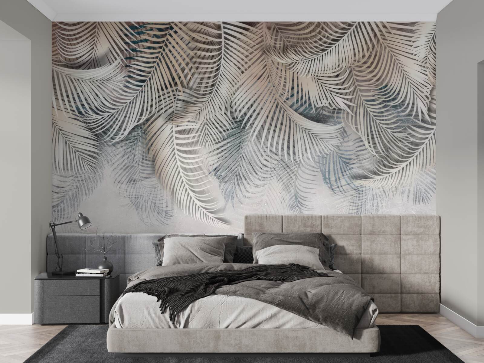 Fototapeta listy paprade sú svetlé a hnedé