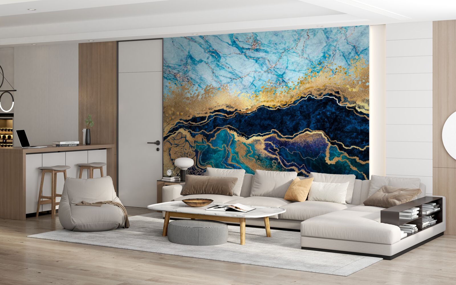 Fototapeta pozadie s mramorovými vzormi v jasných farbách