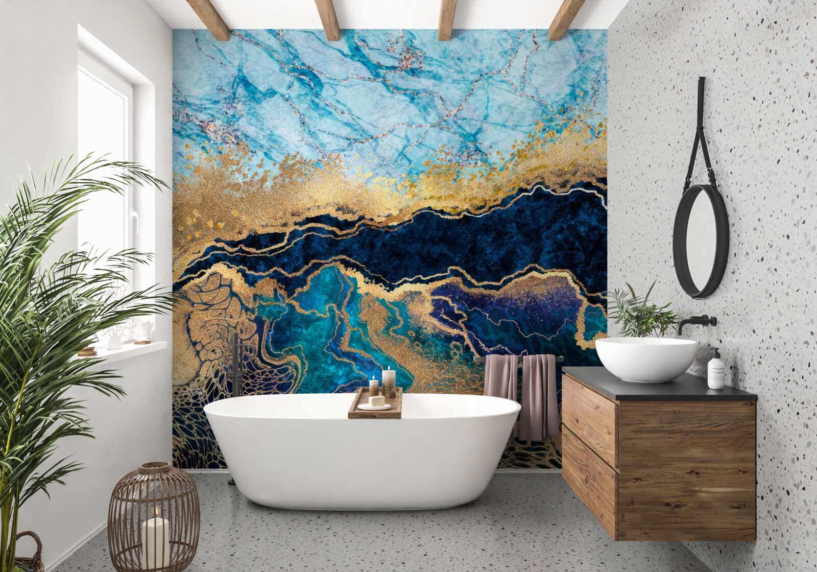 Fototapeta pozadie s mramorovými vzormi v jasných farbách