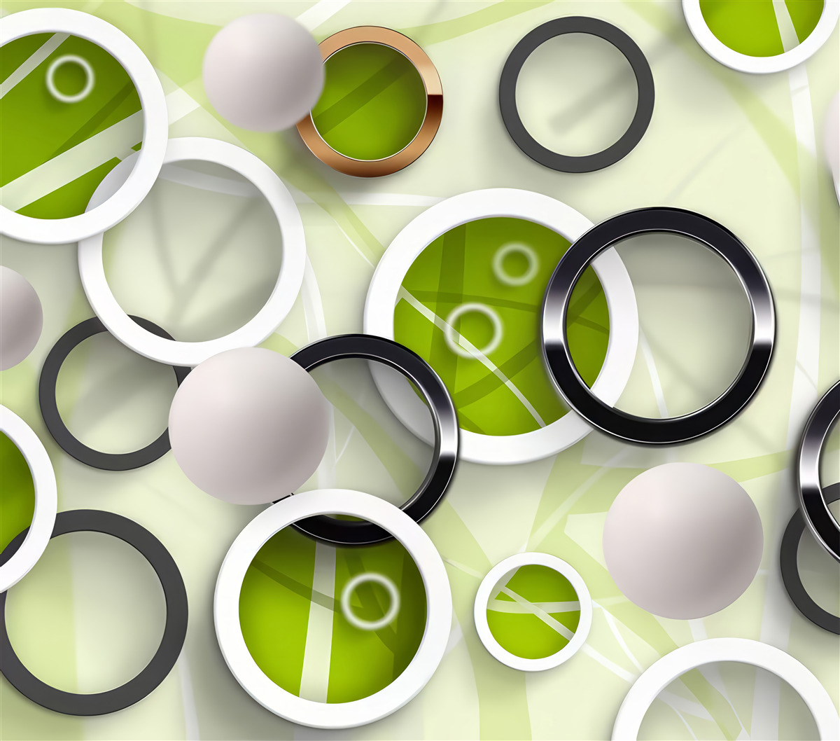 Fototapeta kolesá v rôznych farbách a veľkostiach