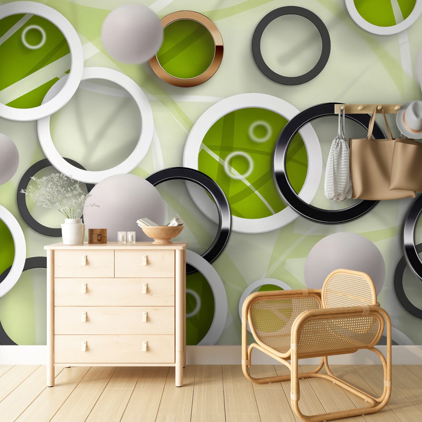 Fototapeta kolesá v rôznych farbách a veľkostiach