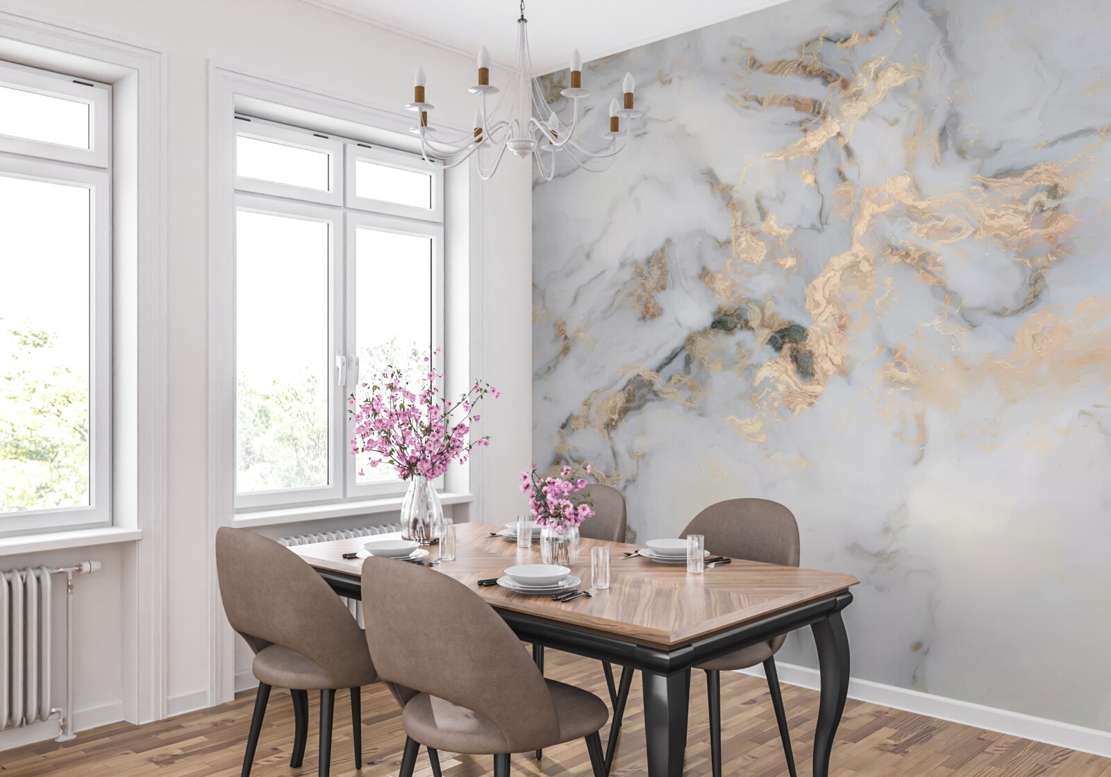 Fototapeta pozadie pripomínajúce svetlý mramor