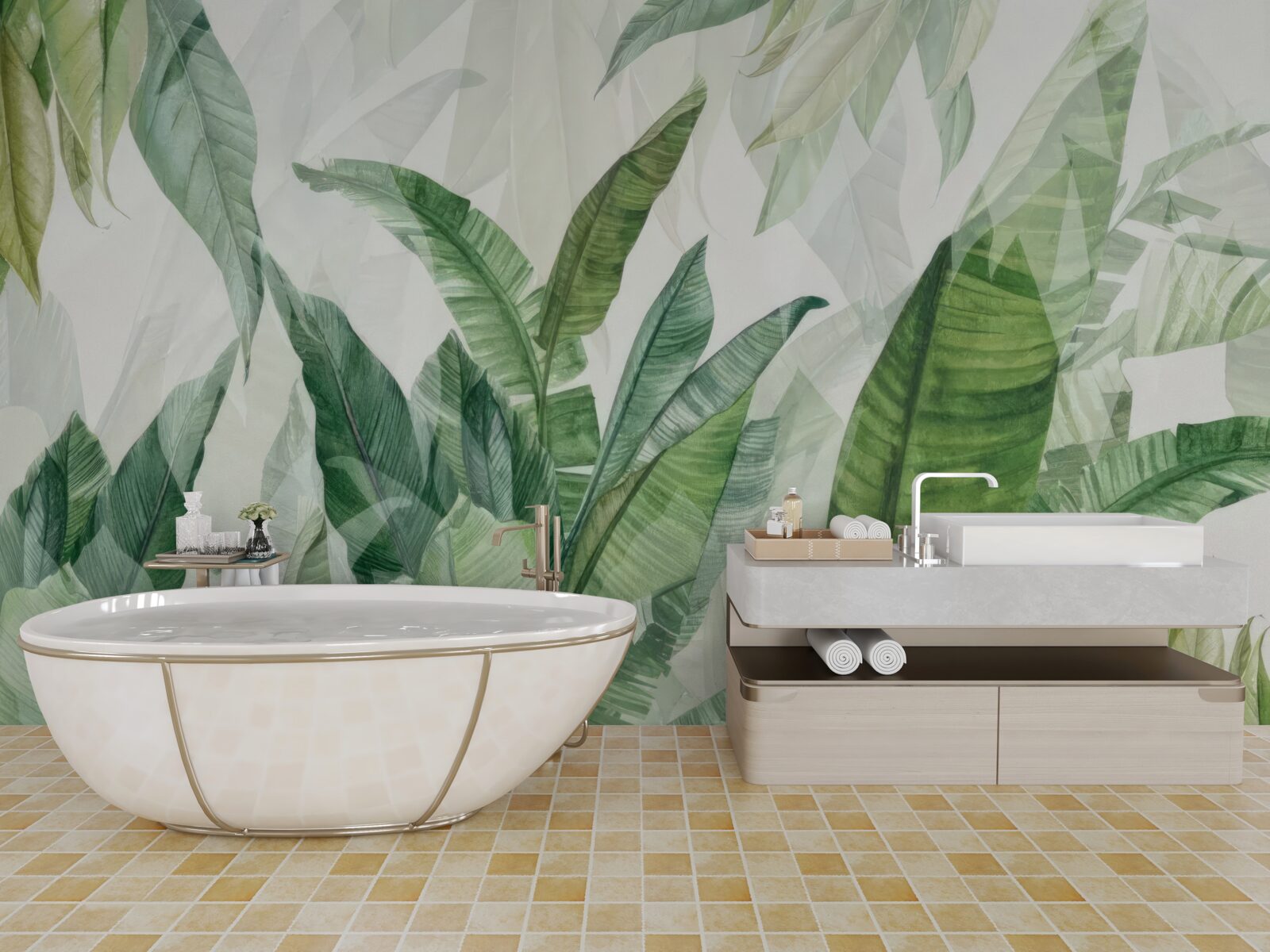 Fototapeta tropické zelené listy