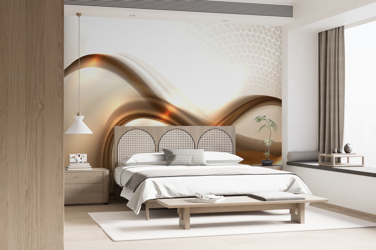 Fototapeta čiary sú zakrivené ako zlato