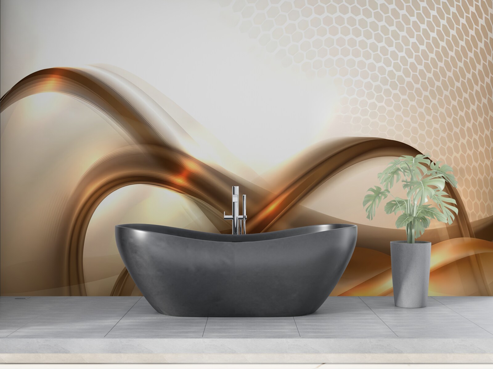 Fototapeta čiary sú zakrivené ako zlato