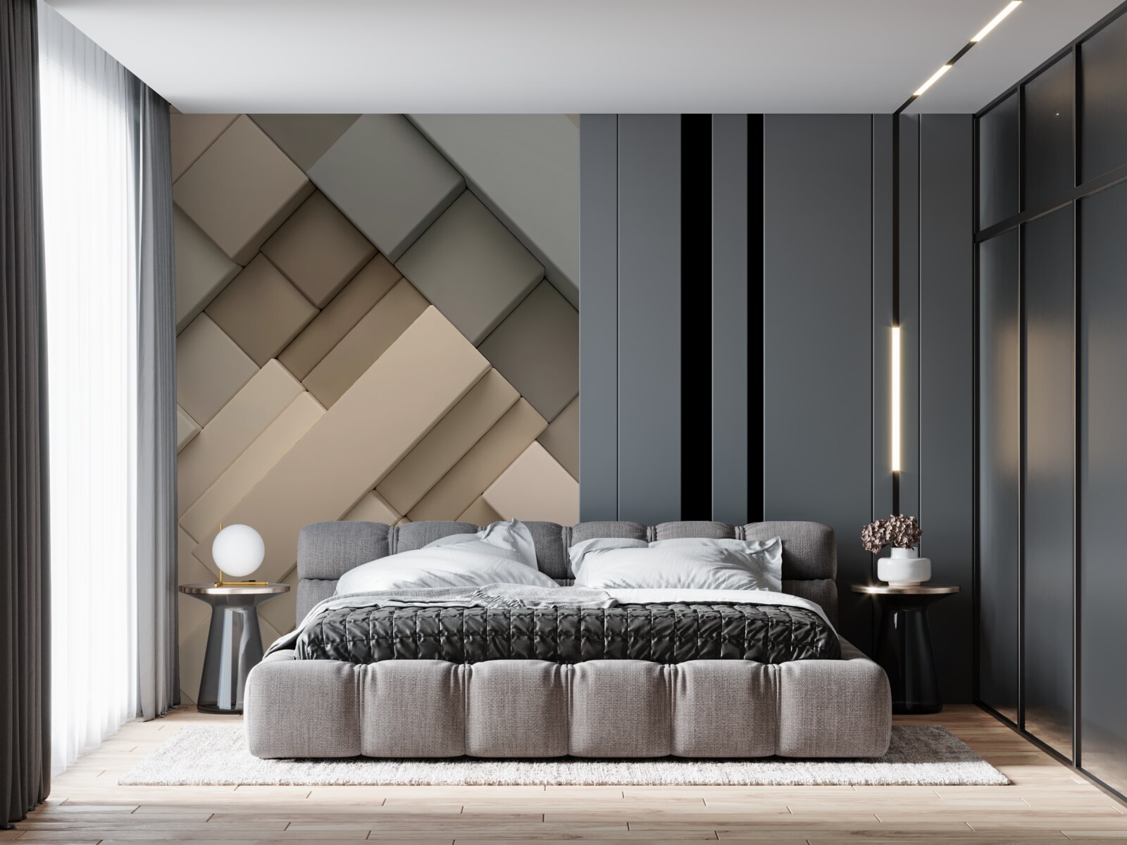 Fototapeta ľahké geometrické tvary s objemom