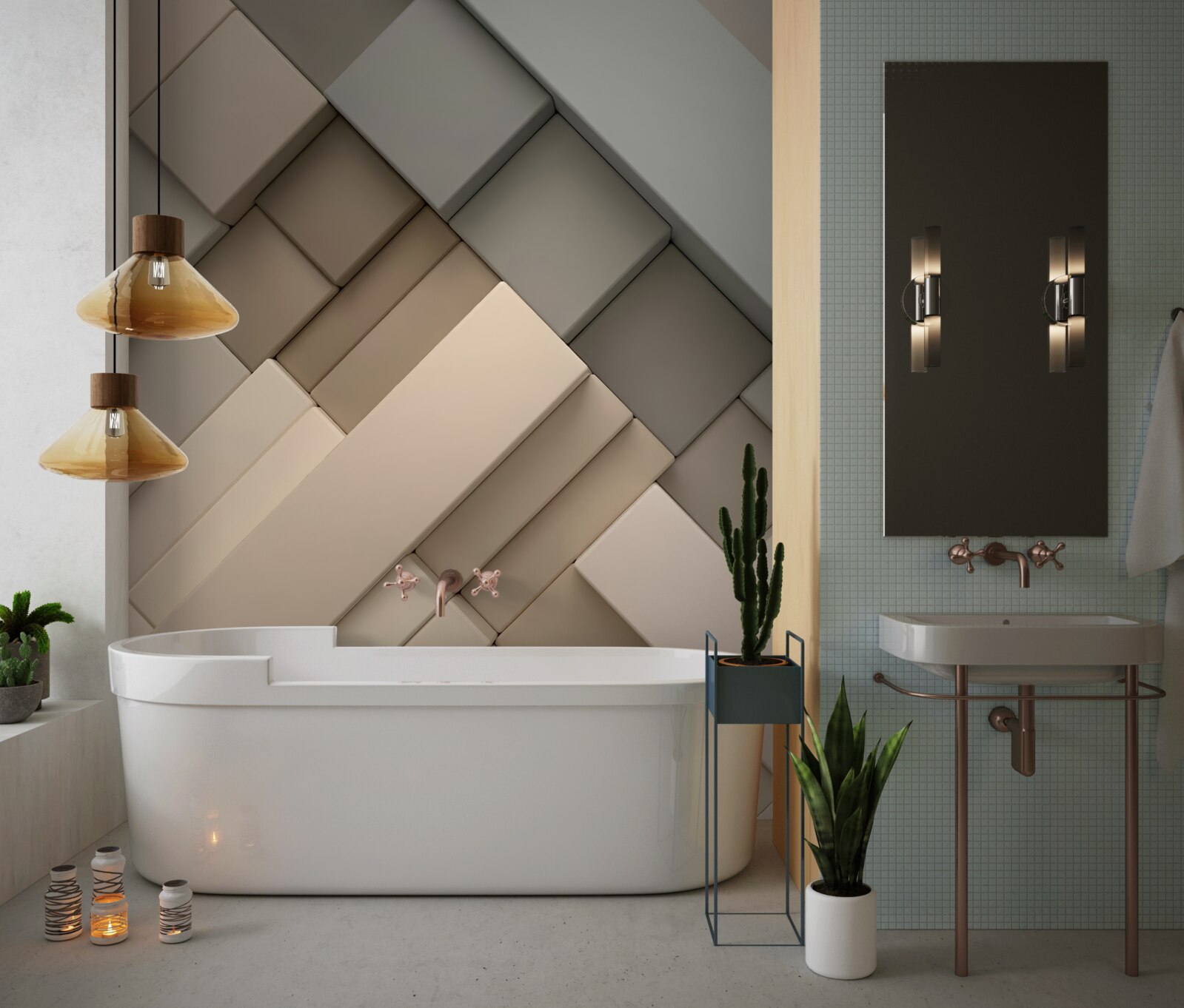 Fototapeta ľahké geometrické tvary s objemom