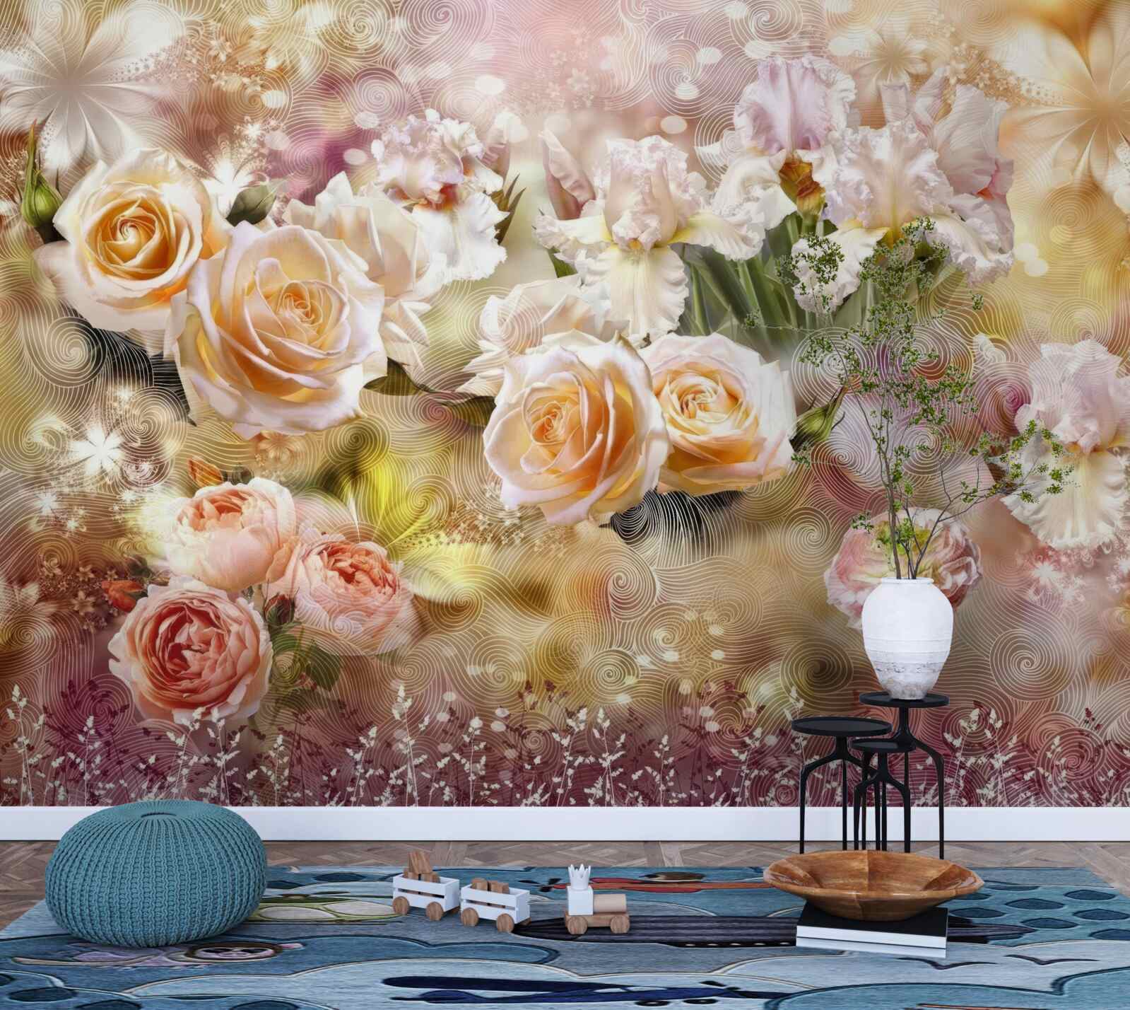 Fototapeta krémové ruže