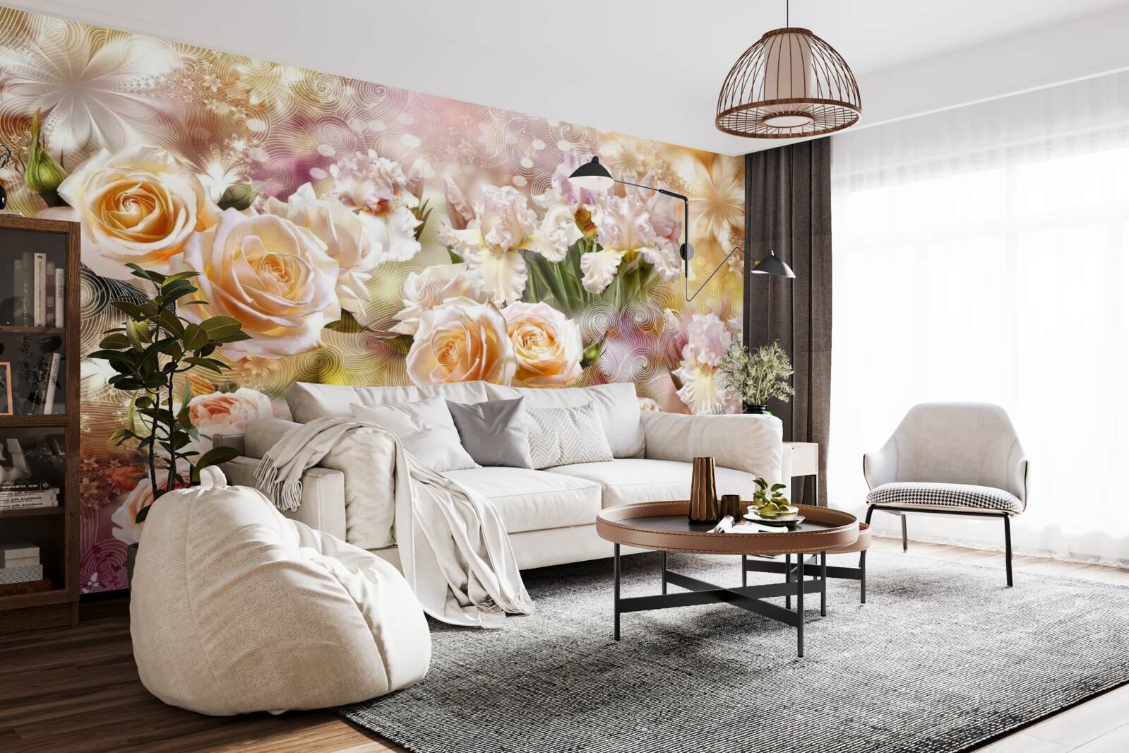 Fototapeta krémové ruže