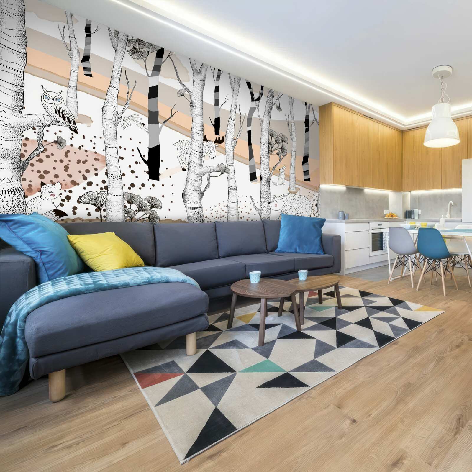 Fototapeta zobrazené zvieratá medzi stromami