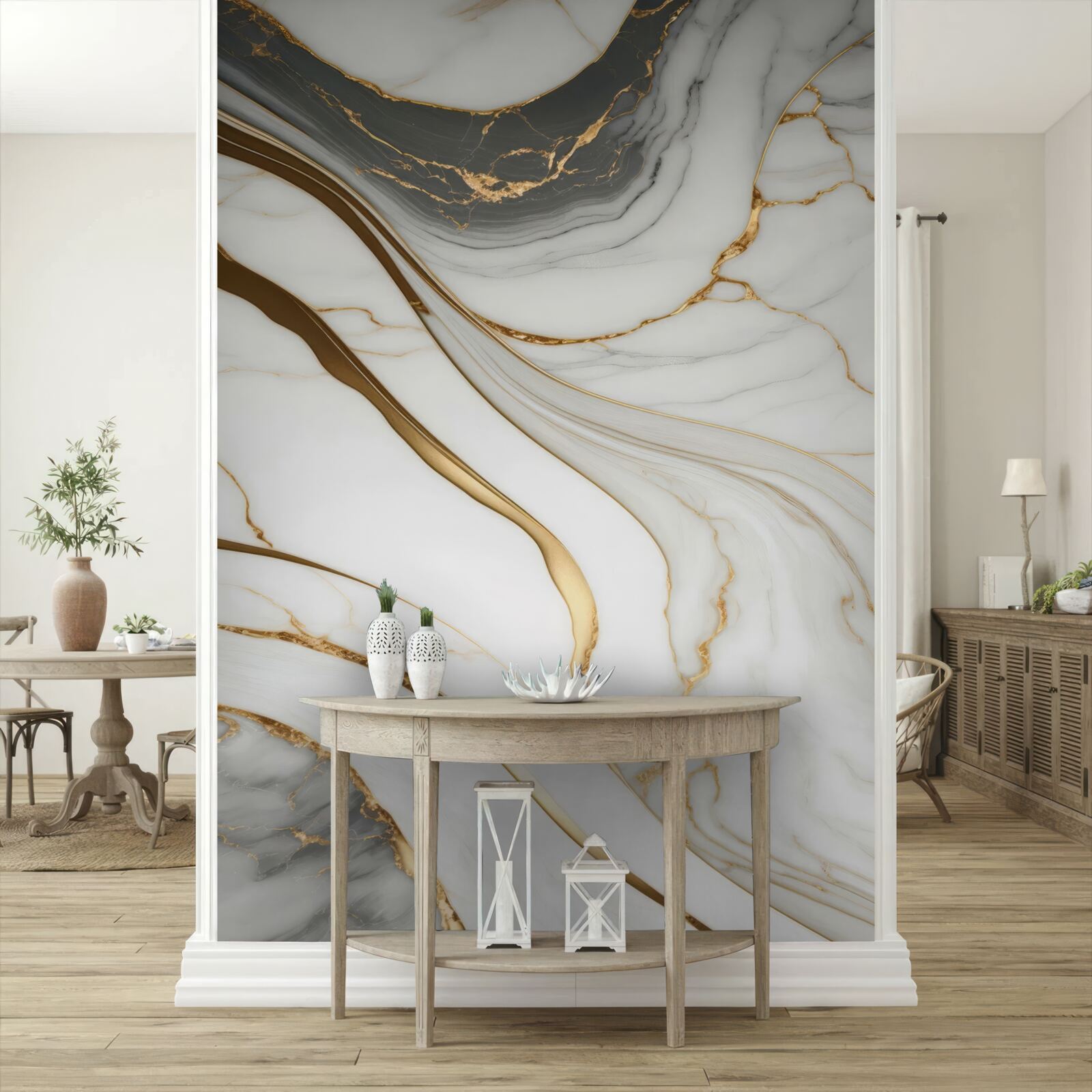 Fototapeta šedý mramor so zlatými odtieňmi