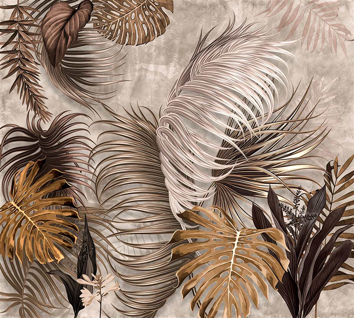 Fototapeta veľké zlaté listy