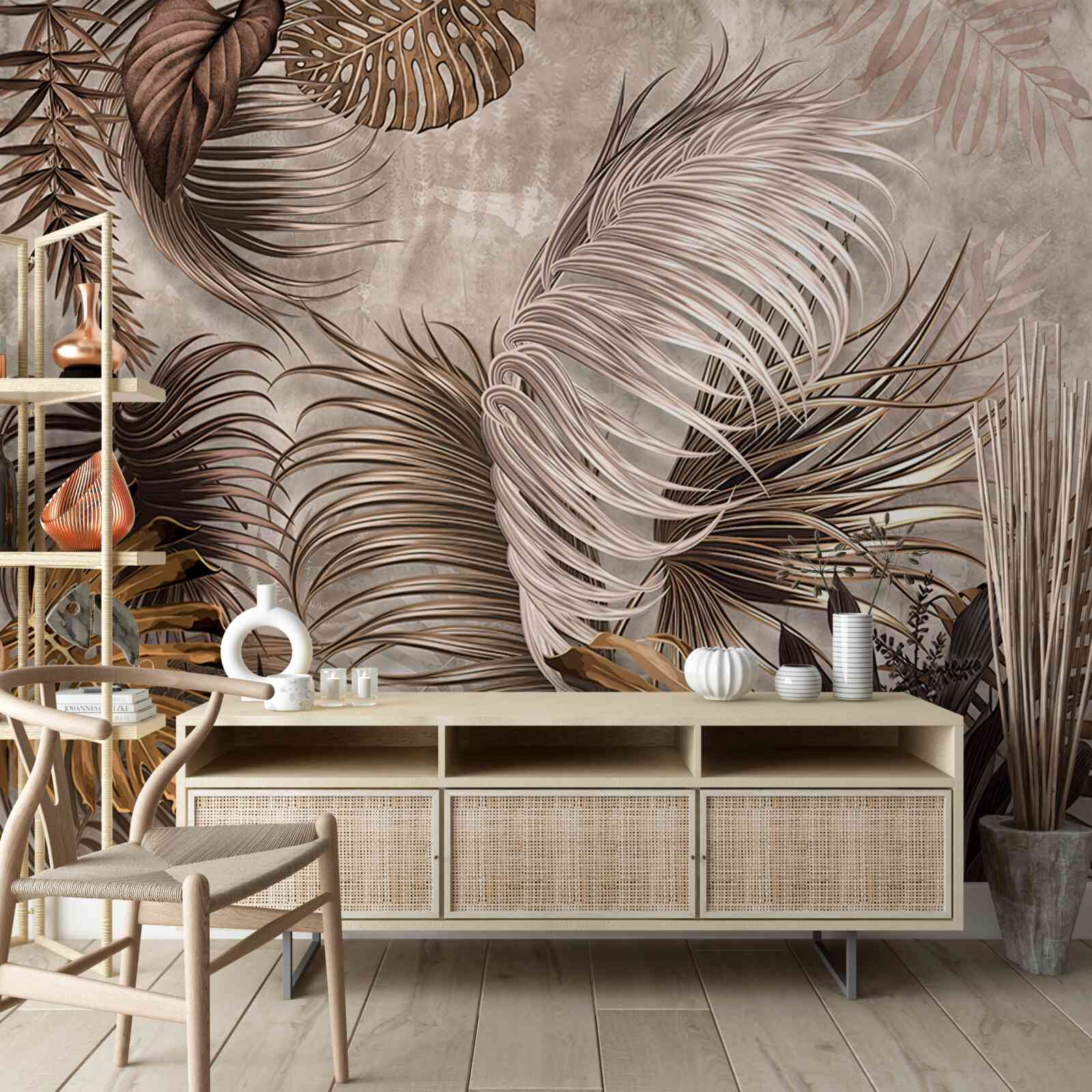 Fototapeta veľké zlaté listy