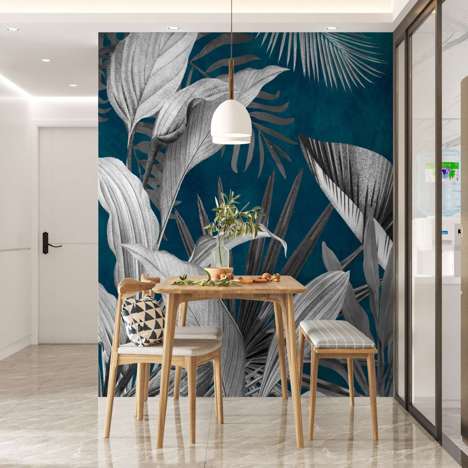 Fototapeta pozadie s rôznymi jasnými listami