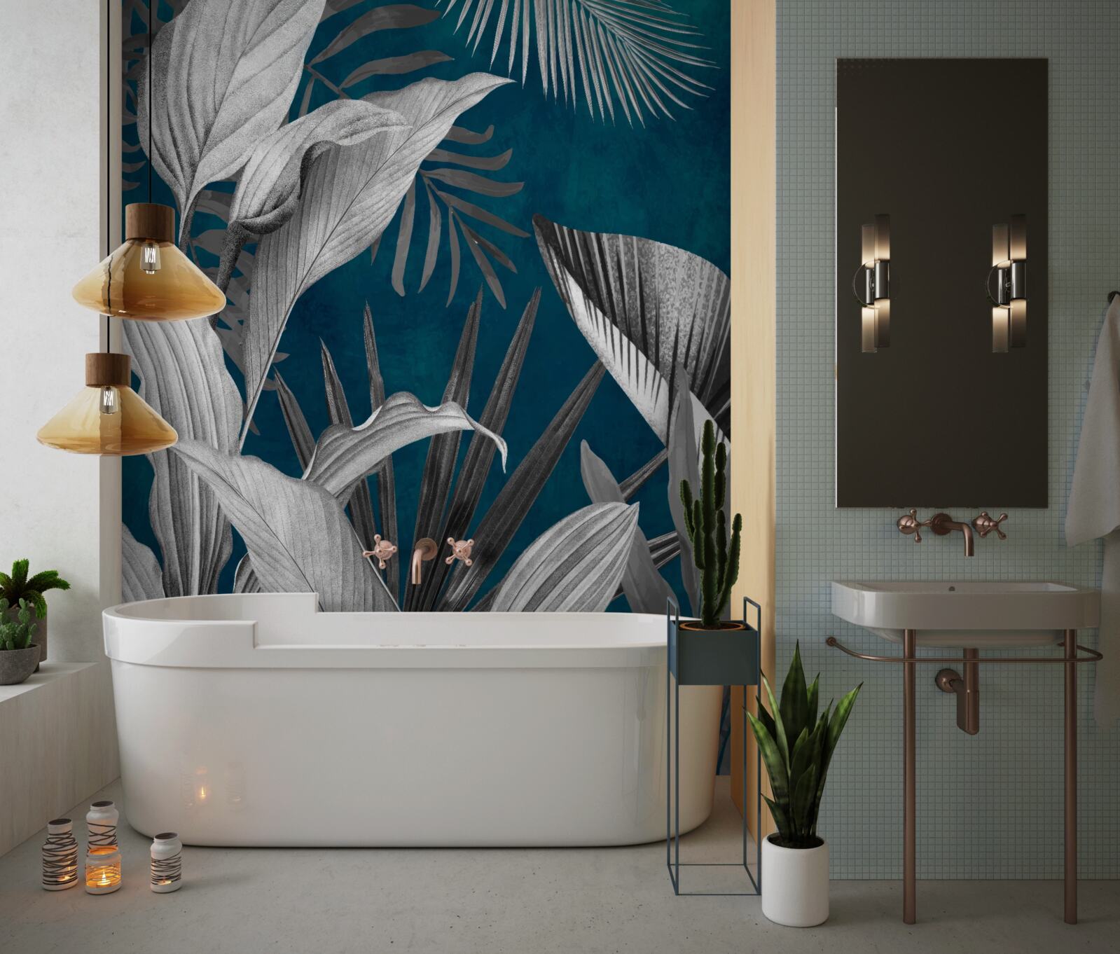 Fototapeta pozadie s rôznymi jasnými listami