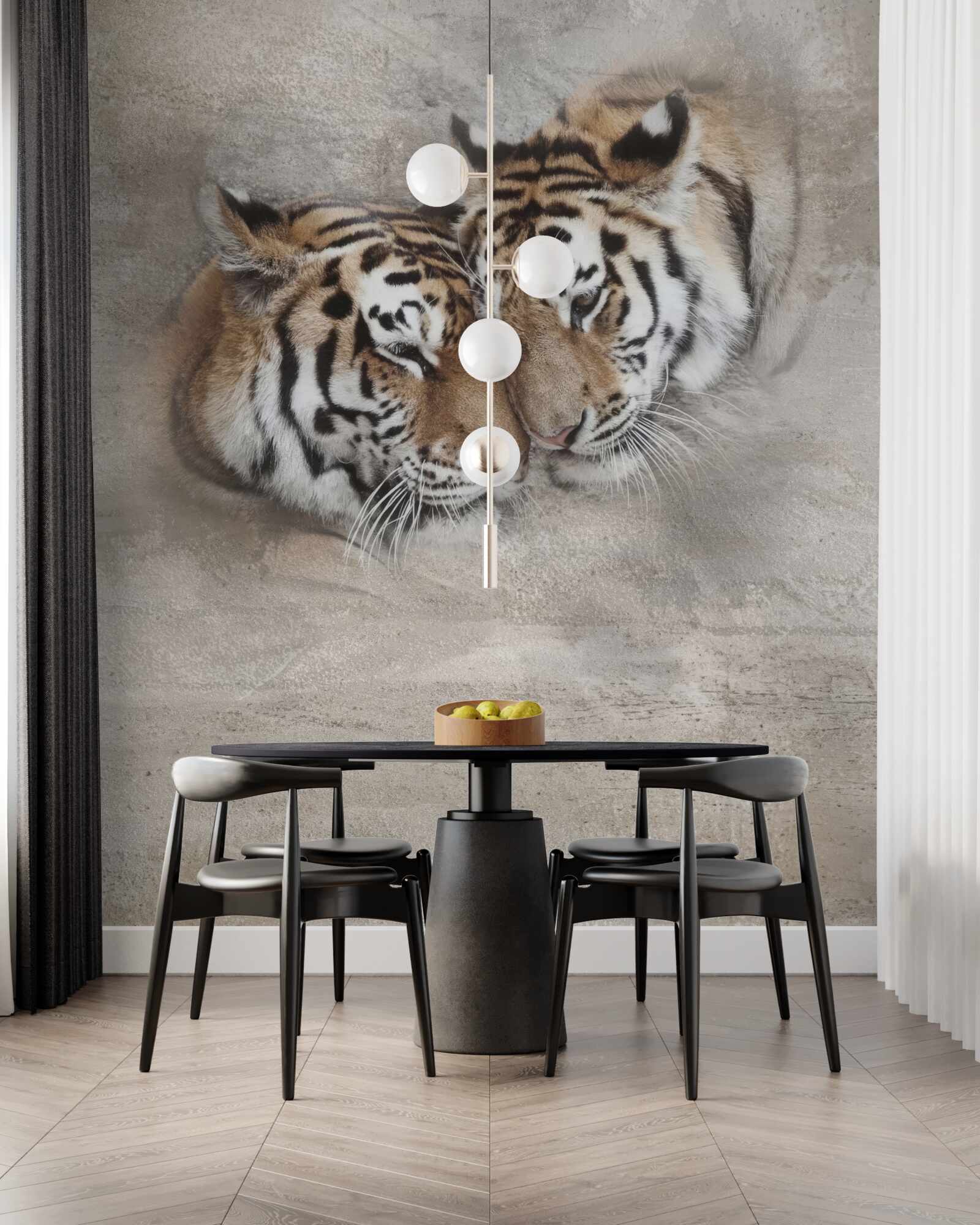 Fototapeta dva tigre sa k sebe prilepili