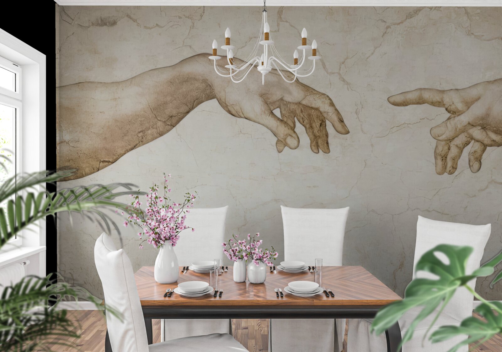 Fototapeta dve ruky natiahnuté k sebe